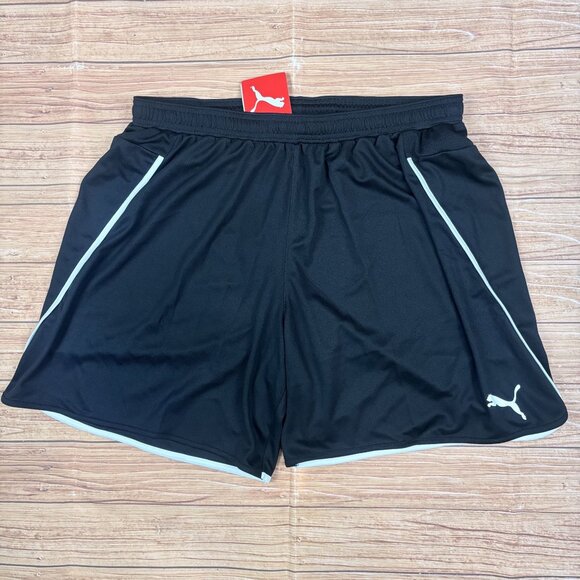 Puma Womens Black  Athletic Shorts Elastic Waist Sports Performance Fit Size XL - Picture 1 of 10